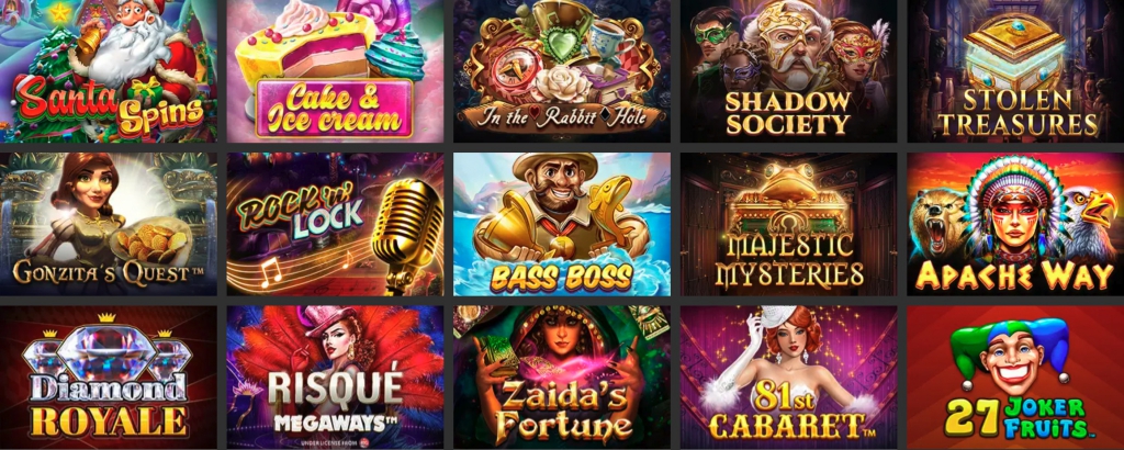 Options for casino gaming as Santa Spins, Cake & Ice cream, In the Rabbit Hole, Shadow Society, Stolen Treasures, Gonzita’s Quest, Rock N Lock, Bass Boss, Majestic Mysteries, Apache Way, Diamond Royale, Risque Megaways, Zaida’s Fortune, 81st Cabaret, 27 Joker Fruits